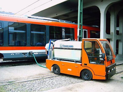 Mobile Entsorgungseinheit für Bahnen